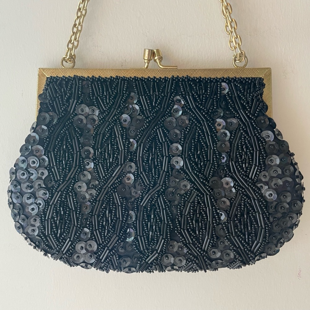Beaded Hand Purse | Handmade | Gold Chain
